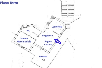 Trilocale a 300 mt dal mare con ampio terrazzo